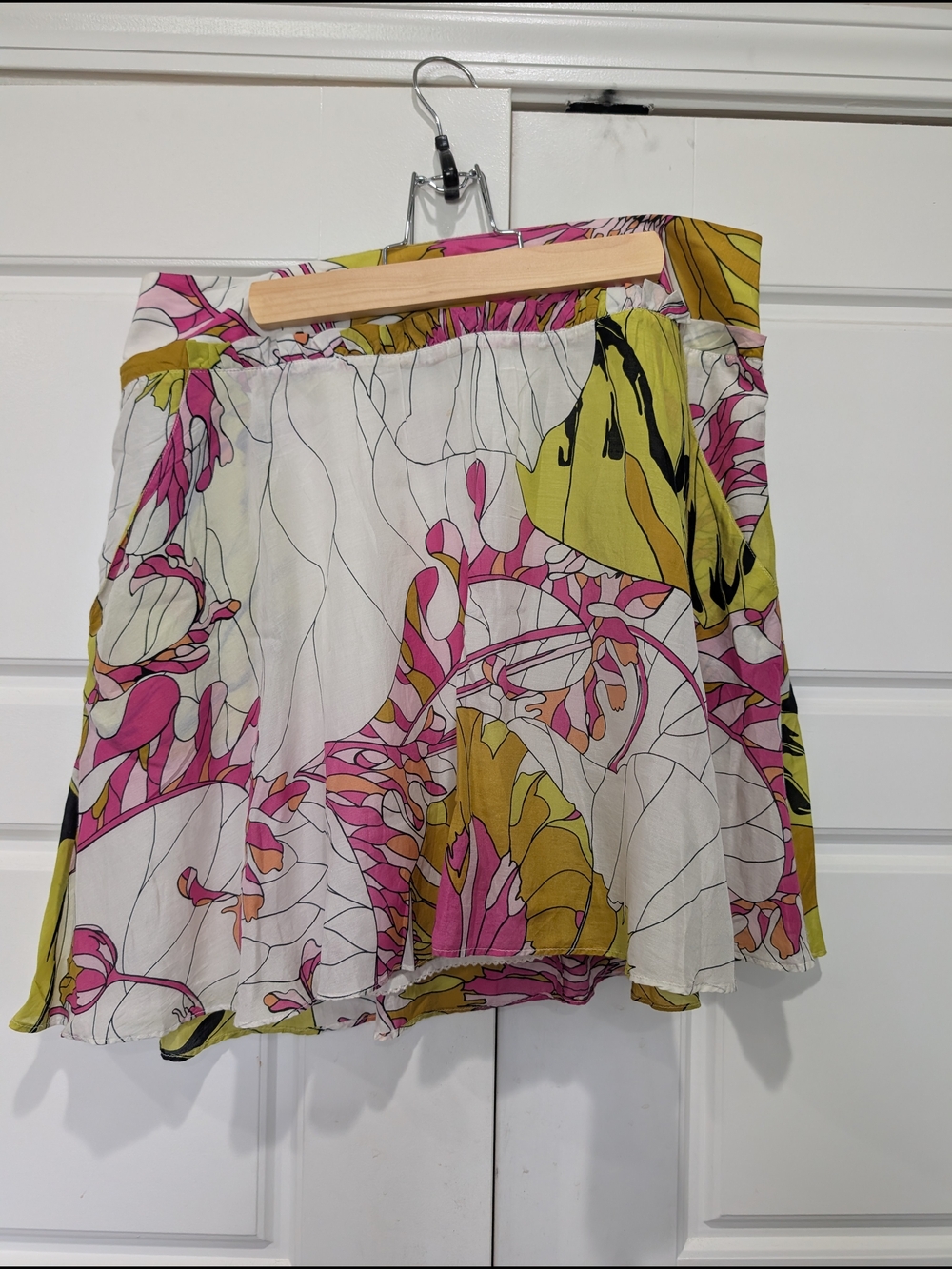 Leifnotes Anthropologie Floral Print Mini Skirt Size 10 Pockets
